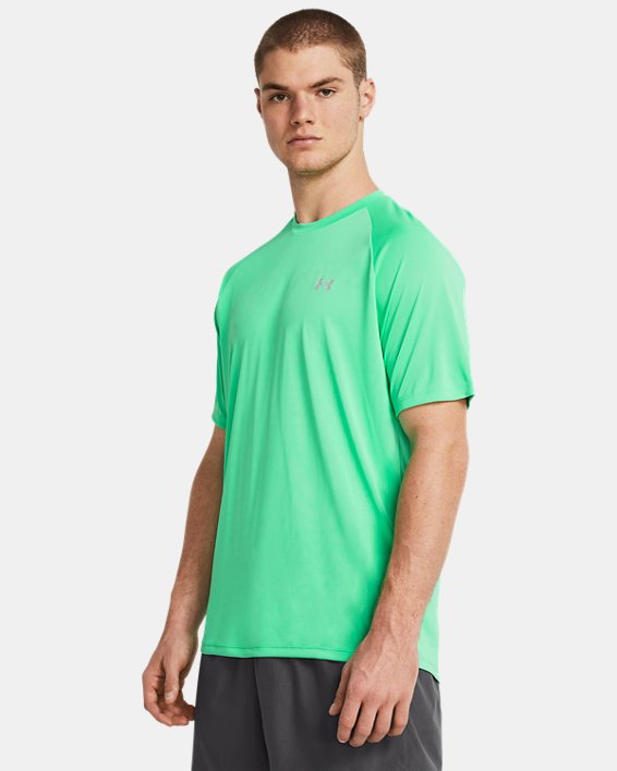 Men's UA Tech™ Reflective Short Sleeve in Green image number 0
